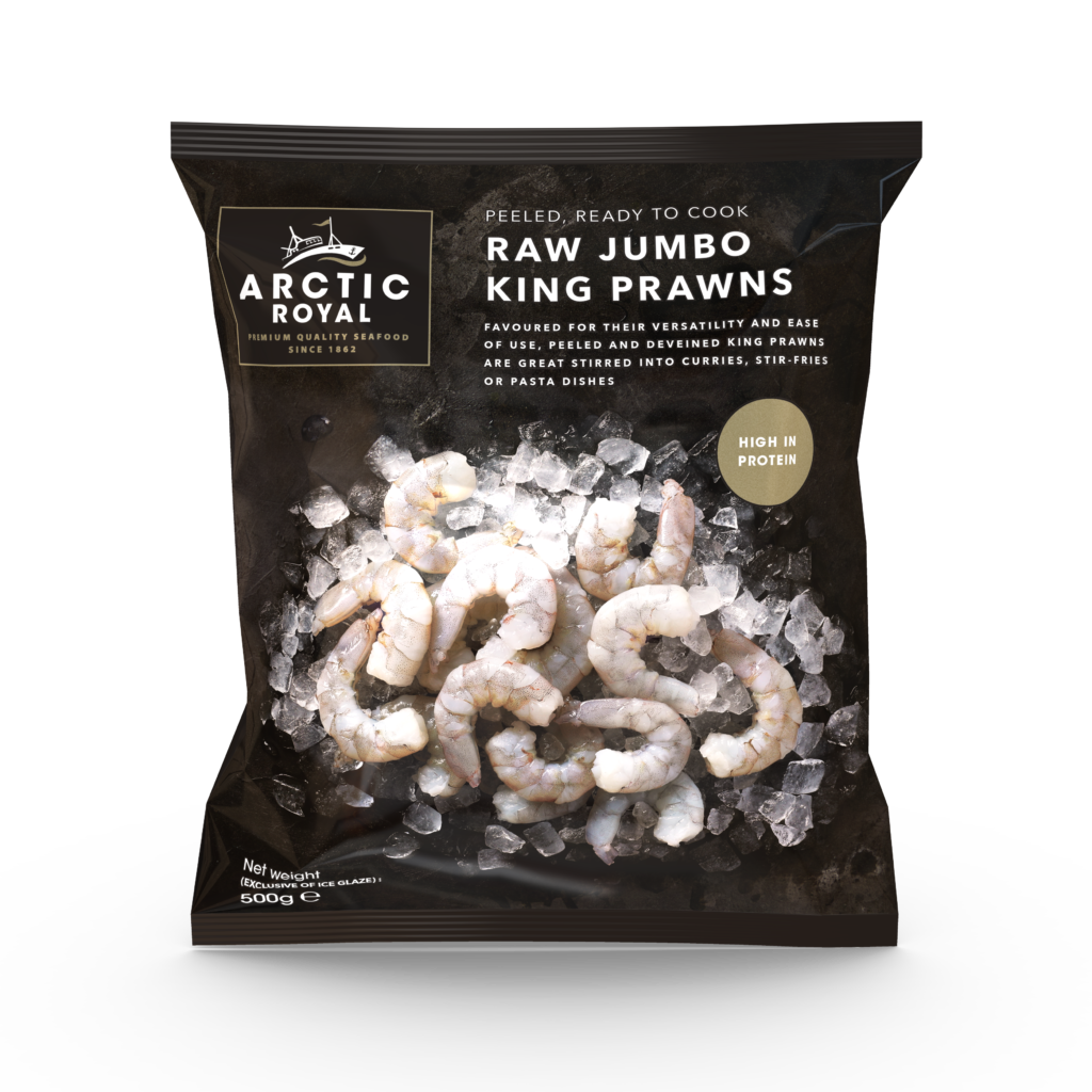 Raw Jumbo King Prawns 500G Frozen Fish & Seafood Arctic Royal